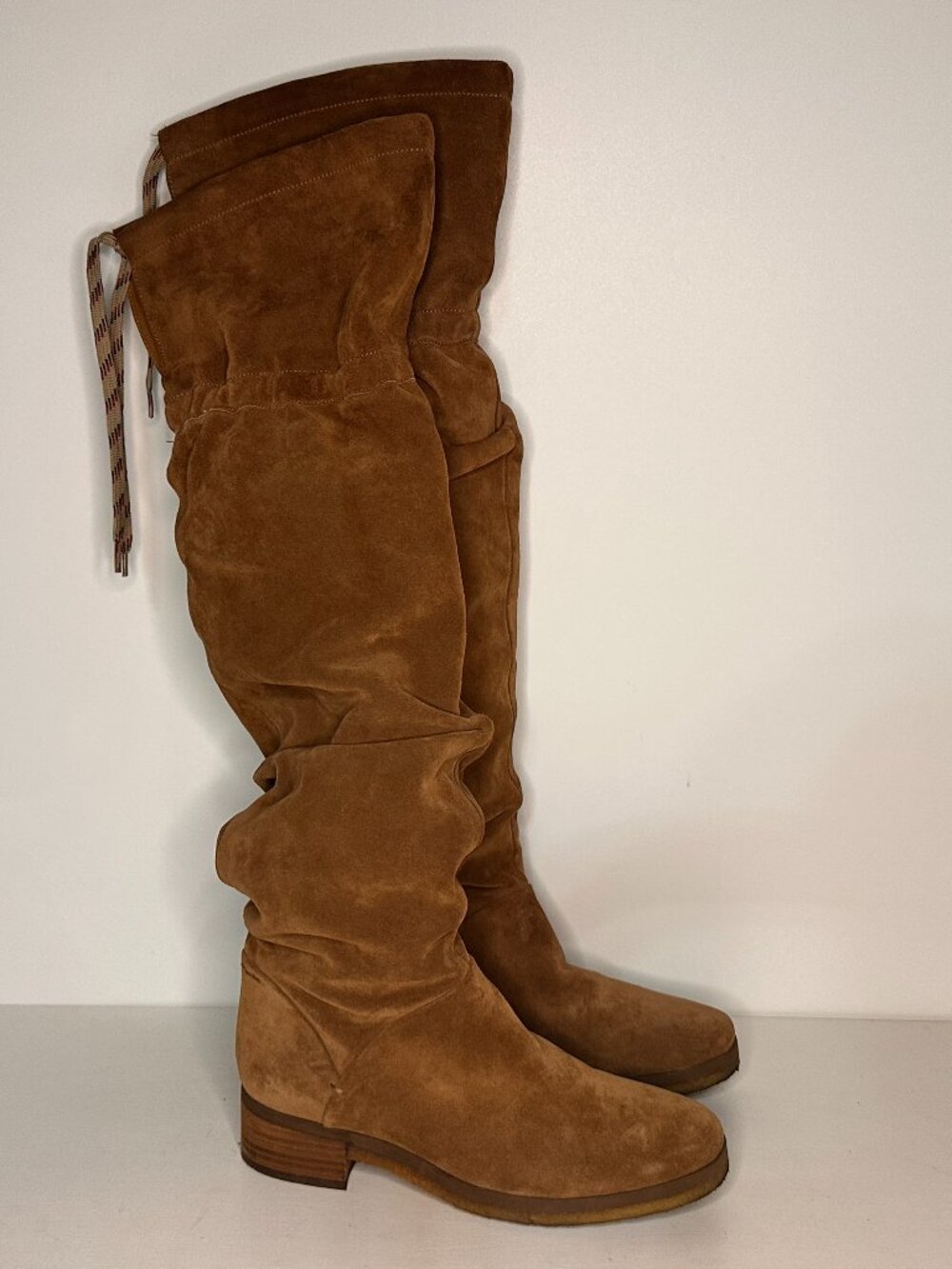 See by Chloe Jona Tan Suede Over the Knee Slouchy Boots Women Size 37 eu